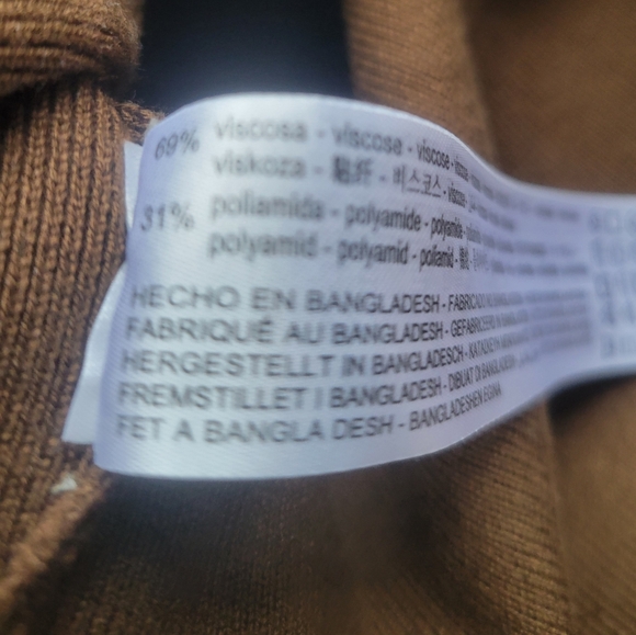 Zara Brown Cropped Knit Tank Vest. Small - Picture 4 of 4